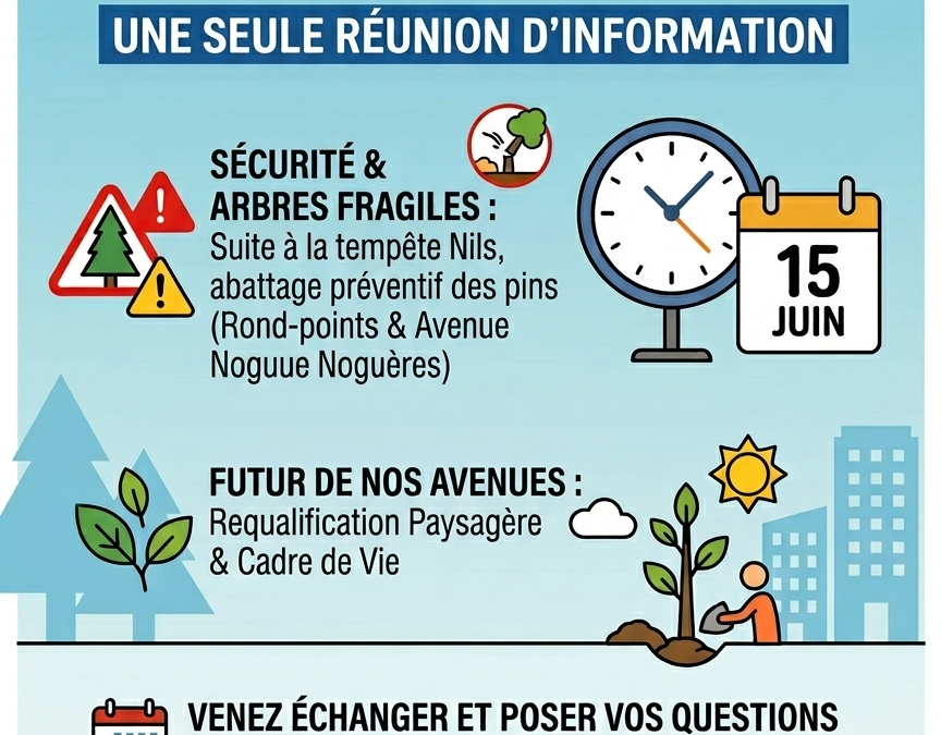 Réunion d&rsquo;information : habitants avenue Noguères et avenue Méditerranée