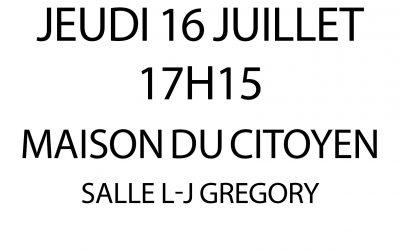 Conseil Municipal du 16 juillet