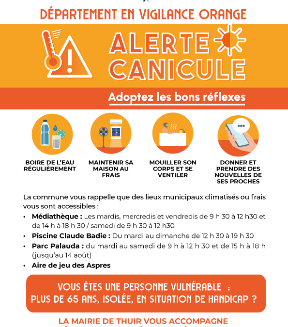 Vigilance canicule orange : adoptez les bons réflexes